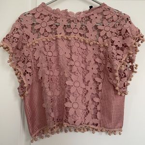 Gorgeous Pink Crop Blouse